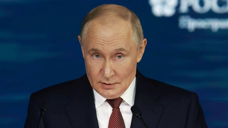 Vladimir Putin at the St. Petersburg International Economic Forum on June 20, 2025. Photo: Reuters/Anton Vaganov