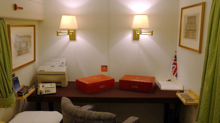 The Private Secretary's office in the Royal Train.
Pic: PA