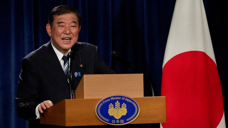 Japan's Prime Minister Shigeru Isiba. Pic: Reuters