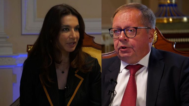 The Russian ambassador to the UK Andrei Kelin  speaks to SKy’s Yalda Hakim about Ukraine’s recent drone attack on Russian airspace and the UK’s involvement with the war.