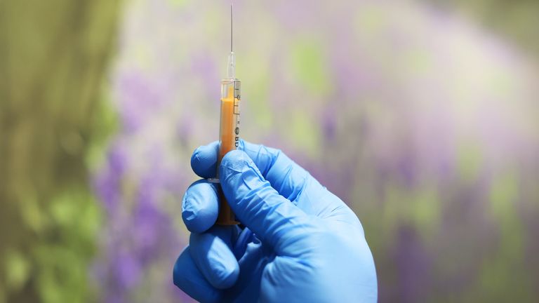 Default…

Add to lightbox
Coronavirus - Mon Jan 4, 2021
The Oxford/AstraZeneca Covid-19 vaccine in a syringe before being administered to a
