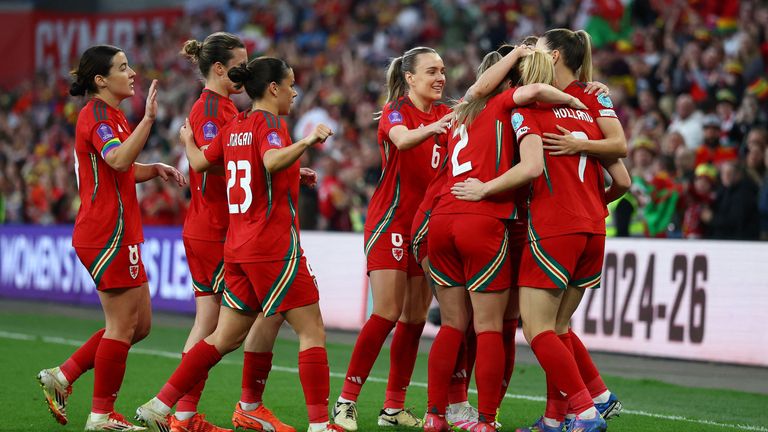 Soccer Football - Women's Nations League - League A - Wales v Denmark - Cardiff City Stadium, Cardiff, Wales, Britain - April 4, 2025 Wales'