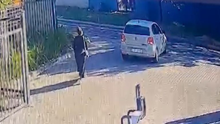 CCTV of car and Olorato Mongale