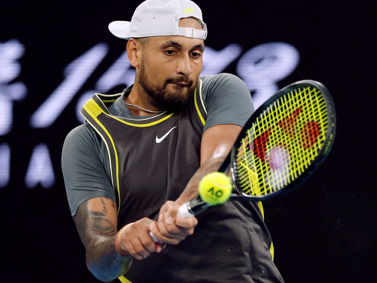 Foto de arquivo: Open Tennis - Melbourne Park, Melbourne, Austrália Kyrgios Action