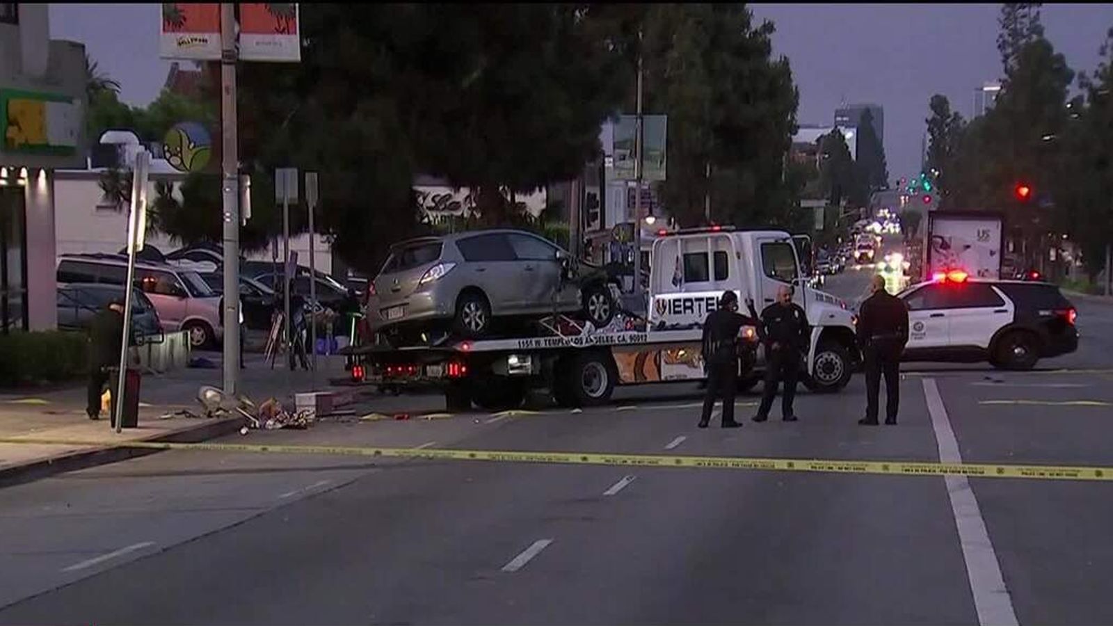 Several critically injured after LA crash | News UK Video News | Sky News