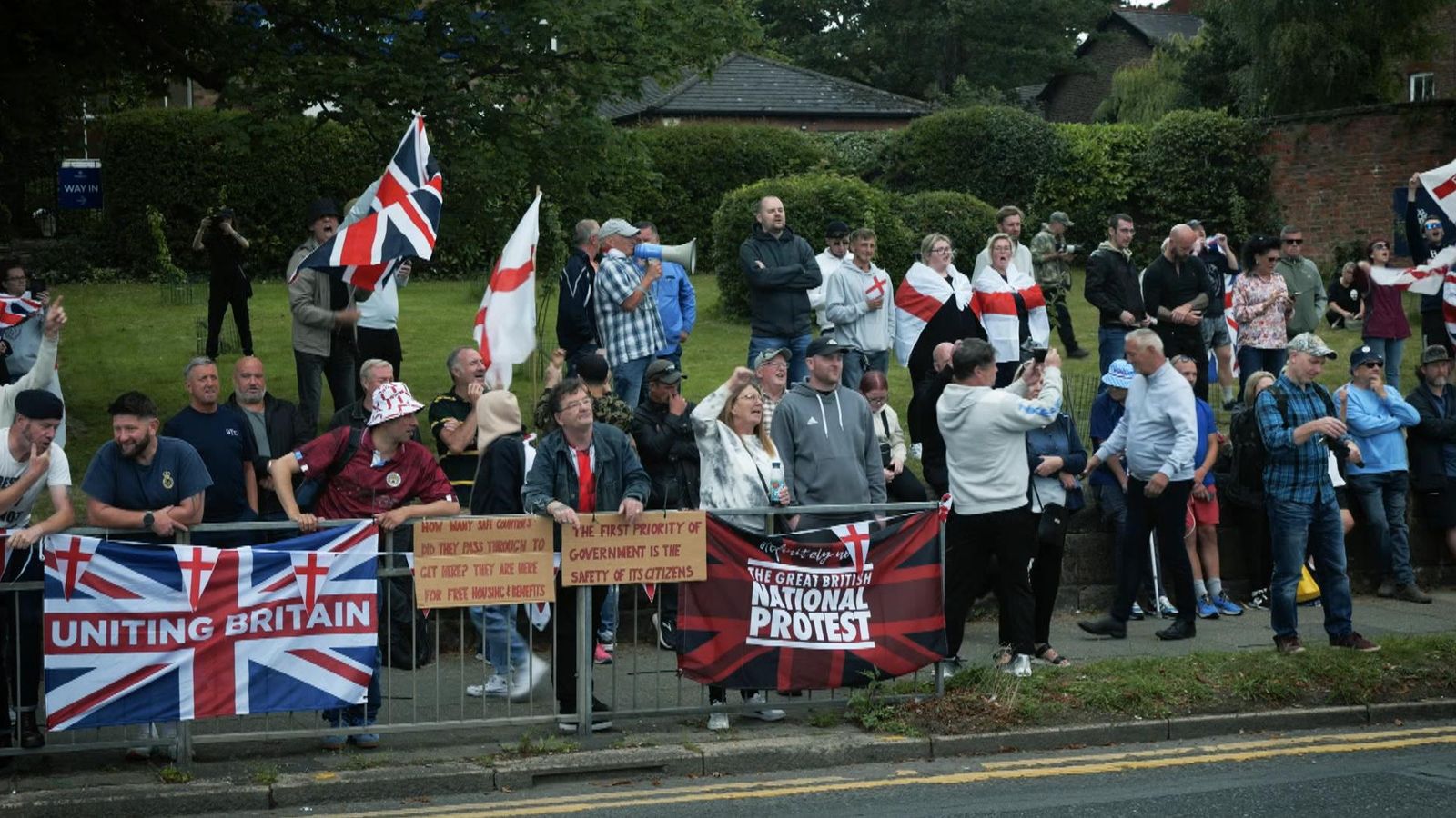 Protests outside hotels housing asylum seekers have continued into the  third week - with 14 arrests made so far.