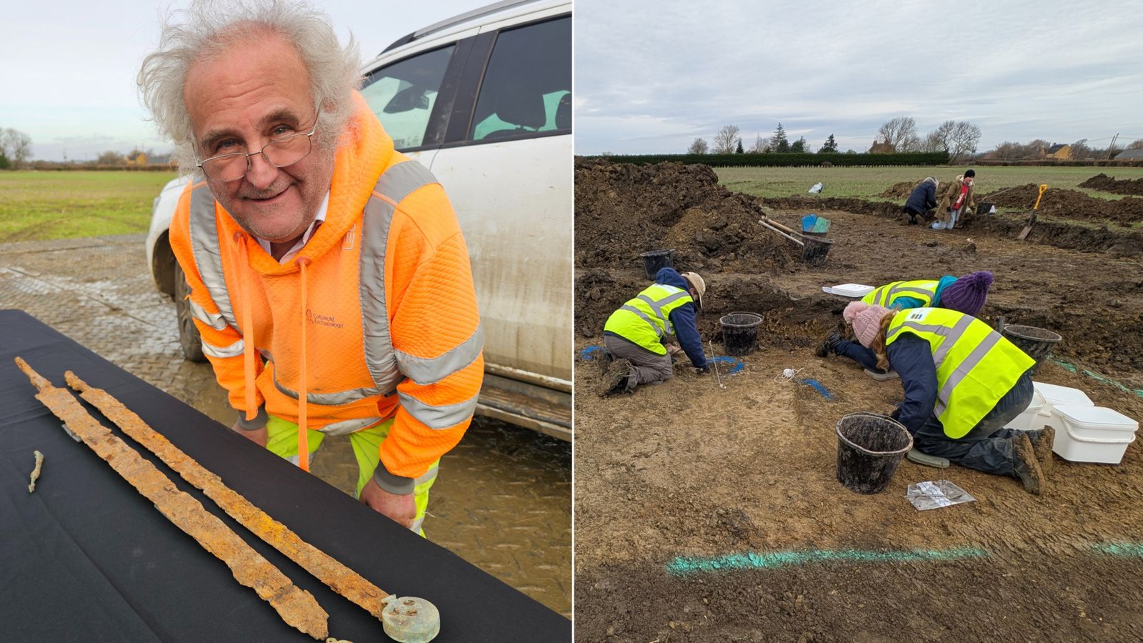 Ancient Roman settlement uncovered after rare swords found near Cotswolds village