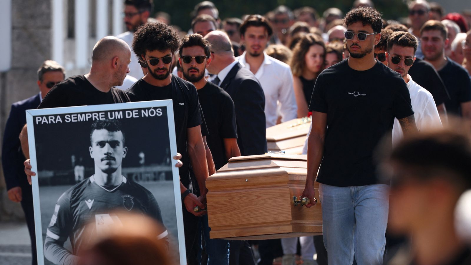 Porto suburb’s saddest day as Diogo Jota and his brother Andre Silva are laid to rest Porto suburb’s saddest day as Diogo Jota and his brother Andre Silva are laid to rest