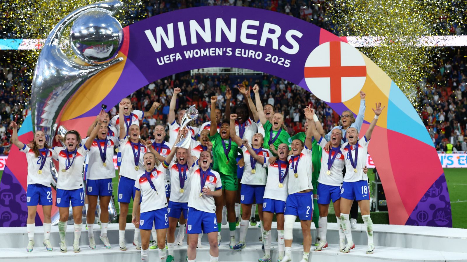 England hold nerve in penalty shootout to win Women’s Euros again