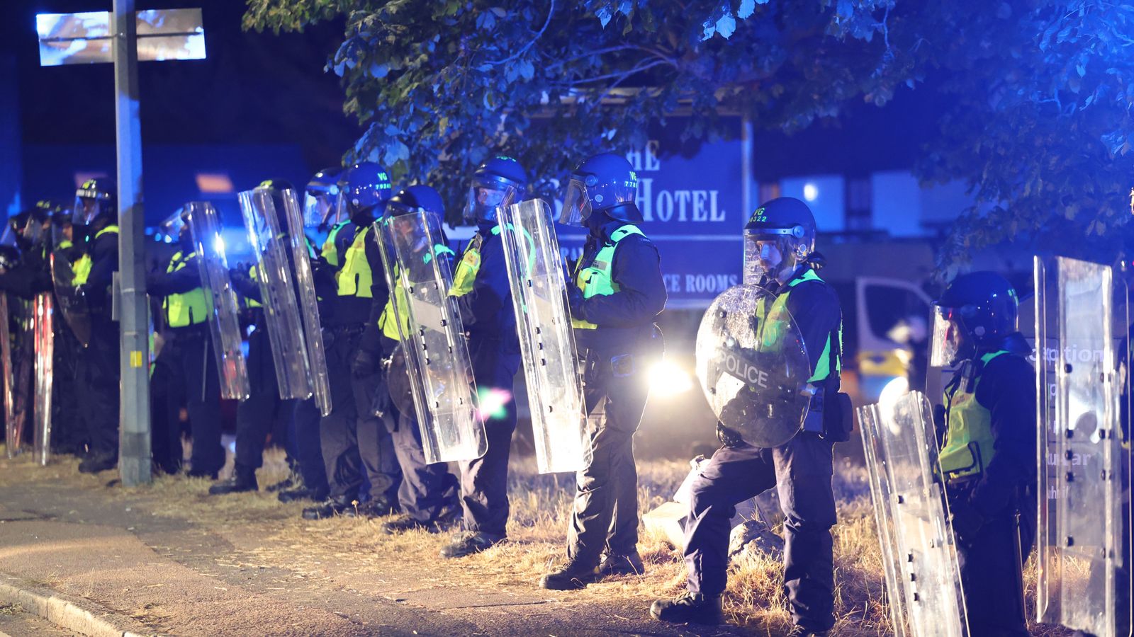 Essex Police say Nigel Farage claims about migrant hotel protest are 'categorically wrong'