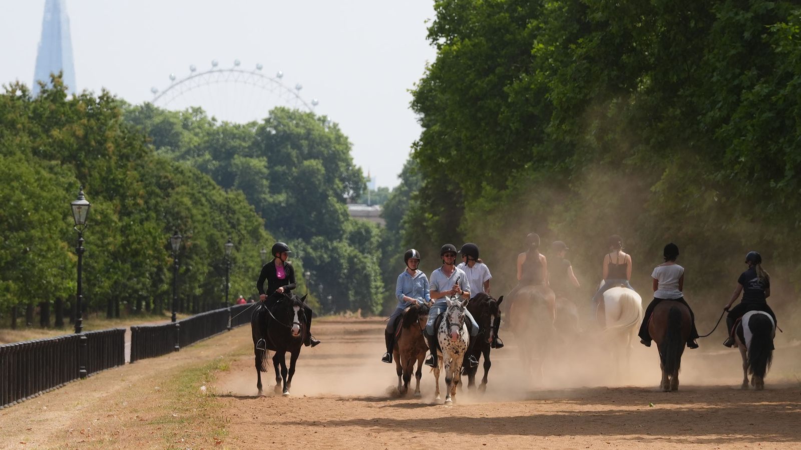 UK records hottest day of year so far – as 40C highs close schools in Europe