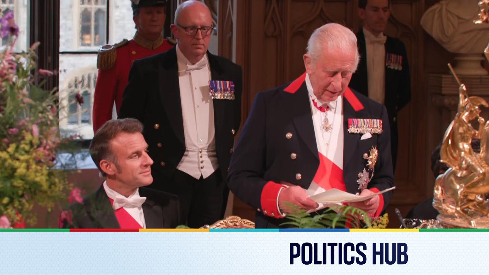 Politics latest: King Charles says UK and France stand ‘ever closer’ as he hosts President Macron at state banquet | Politics News   news.sky.com