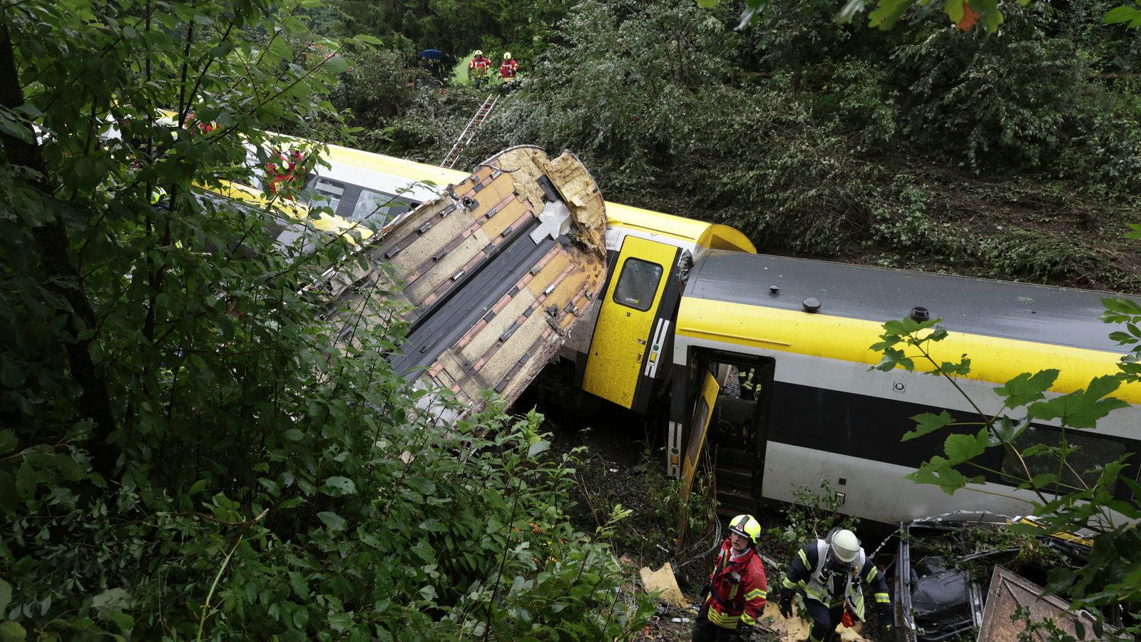 At least three killed after train derailed in Germany, police say