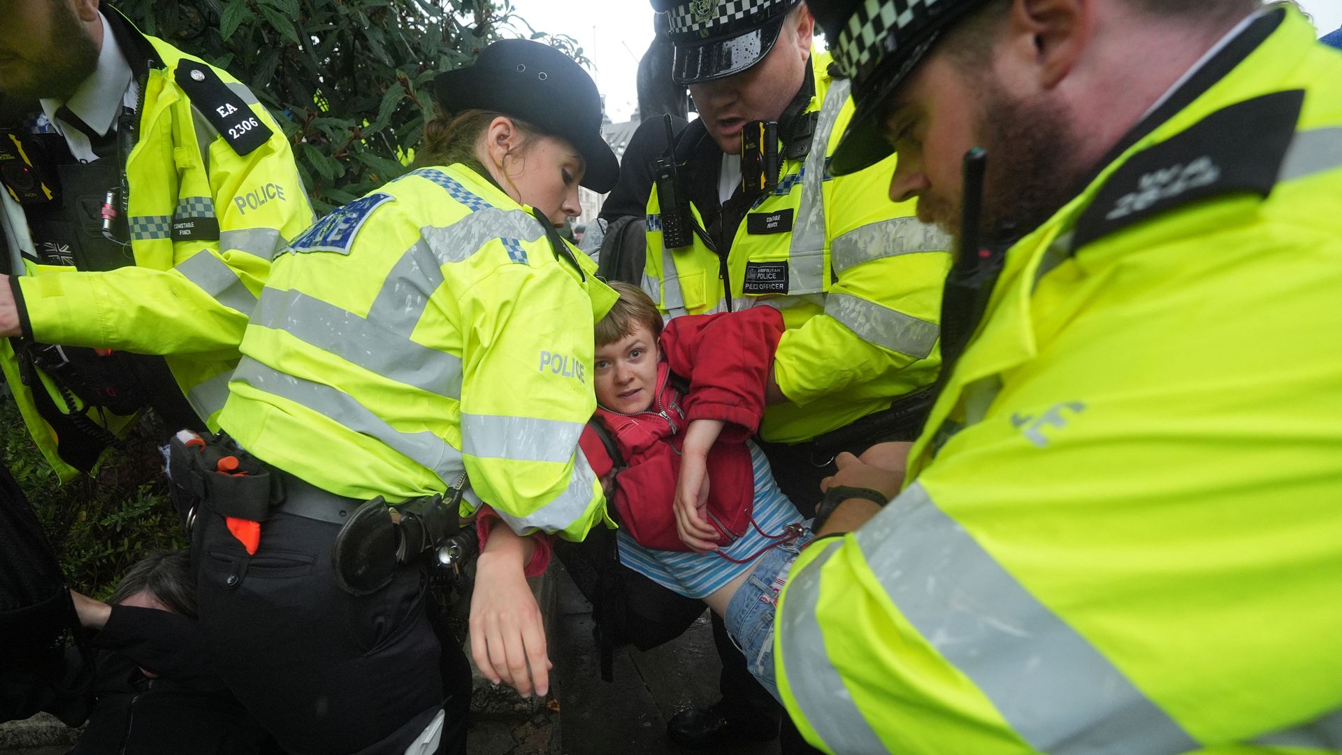 Police arrest Palestine Action protesters in Parliament Square