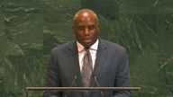 David Lammy speaks at the UN