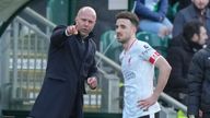 Liverpool's manager Arne Slot and Diogo Jota.
Pic: AP