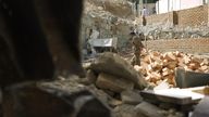 Rubble at the Evin Prison in Iran