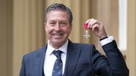 John Torode after being appointed Member of the Order of the British Empire in 2022. Pic: PA