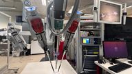 NOTE GRAPHIC CONTENT Embargoed to 1900 Wednesday July 9 Undated handout photo issued by Johns Hopkins University of Surgical Robot Transform