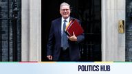 Keir Starmer walks outside 10 Downing Street.
Pic: Reuters