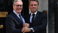 Speaking next to Emmanuel Macron at a news conference in north London, Sir Keir Starmer says it will come into force in a matter of "weeks".

He says: "Migrants arriving via small boat will be detained and returned to France in short order."