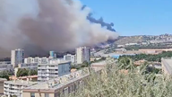 Smoke rising near Saint Exupery High School in Marseille.
Pic: @shuusJh 