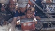 People have been cramming distribution centres, desperate for food. Pic: UNICEF