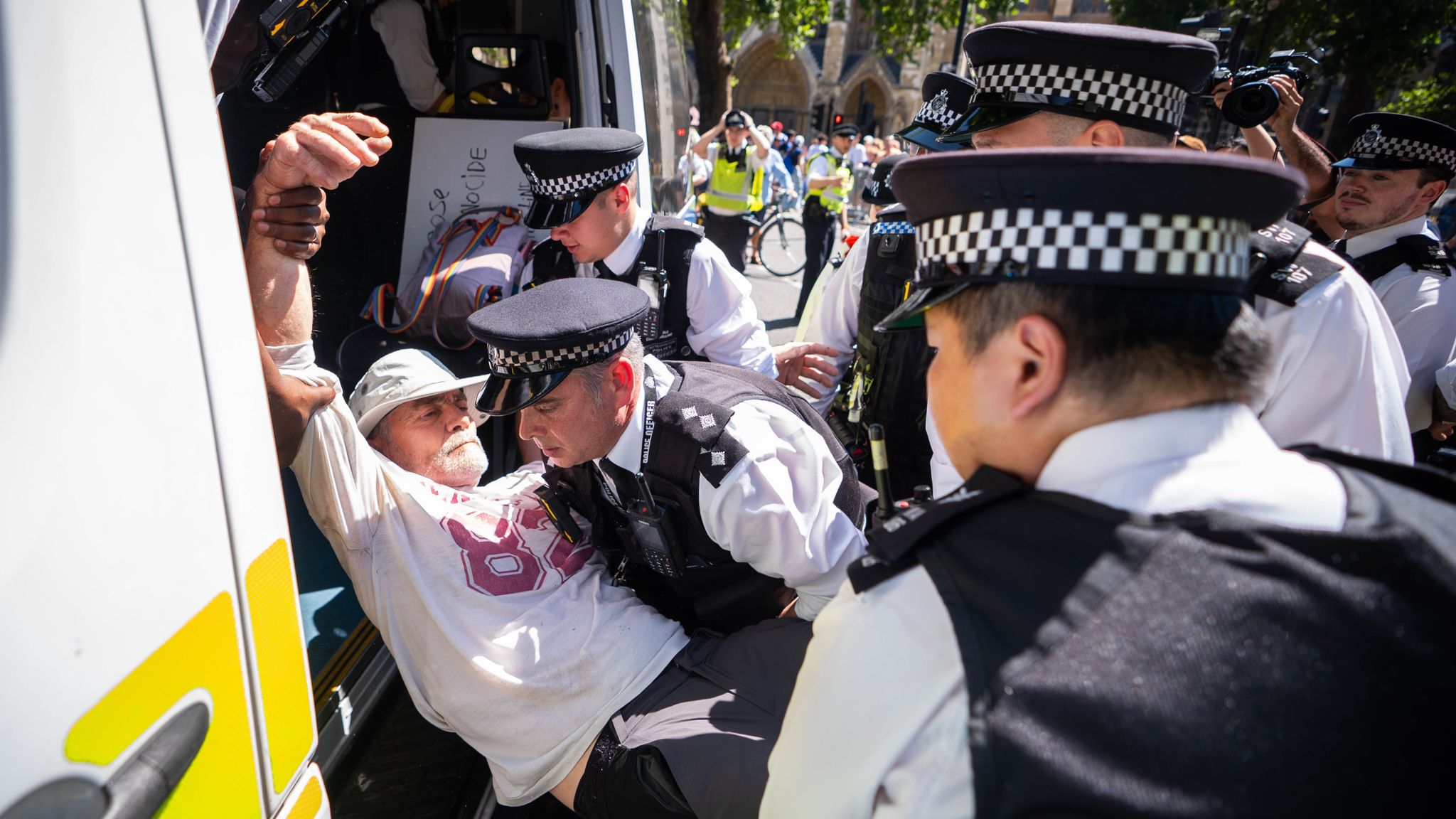 More than 70 arrests at protests over Palestine Action ban | UK News ...
