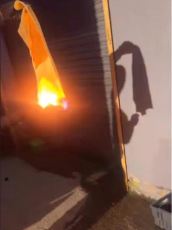 Mensah filmed the warehouse being set alight and livestreamed it on FaceTime to Earl and Reeves. Pic: CPS