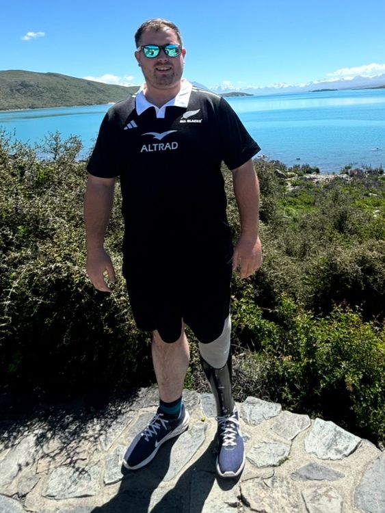 Ieuan Parry had his leg amputated after the collision. Pic: Ieuan Parry