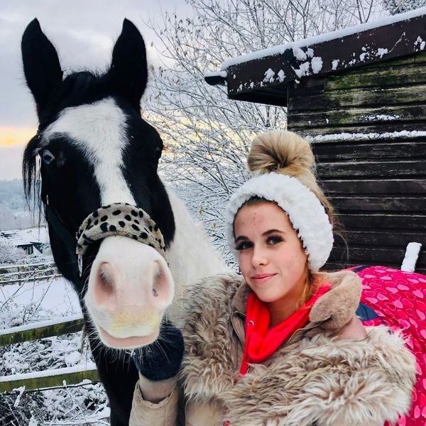 Scarlett enjoyed riding her horse 