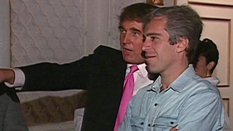 Trump and Epstein at a party together in 1992