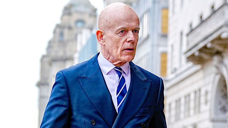 Chair Sir Adrian Fulford arrives at Liverpool Town Hall.
Pic: PA