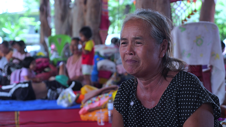 Ampan Kongkaew speaks to Sky's Cordelia Lynch at Baan Nong Sanom Temple in Si Sa Ket province, Thailand