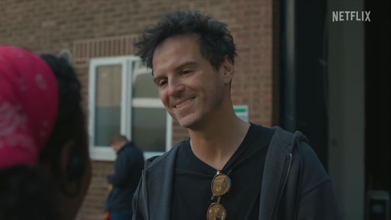 Andrew Scott in Lena Dunham 's new Netflix comedy series Too Much. Pic: Netflix