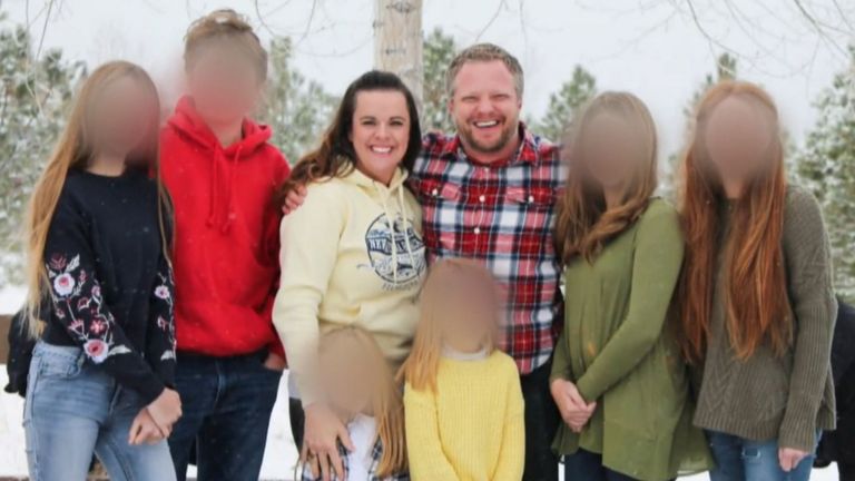 Angela and James Craig with their six children. Pic: NBC