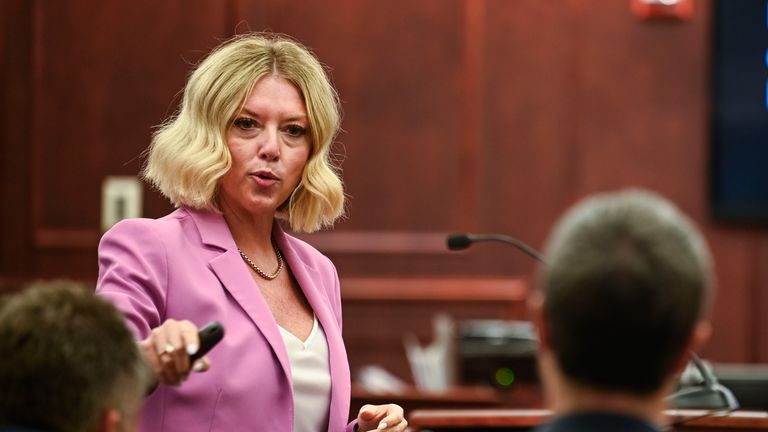 Ashley Whitham, a lawyer for the defence, delivers her opening arguments at the murder trial for James Craig, accused of killing his wife