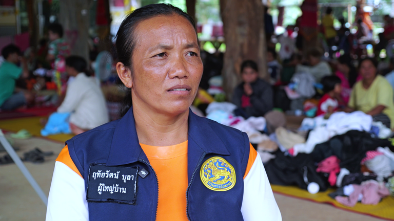 Ruehtairat Bula speaks to Sky's Cordelia Lynch from Baan Nong Sanom Temple in Si Sa Ket province, Thailand