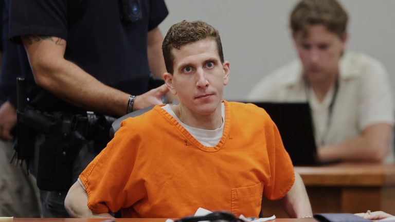 Bryan Kohberger in court today. Pic: AP