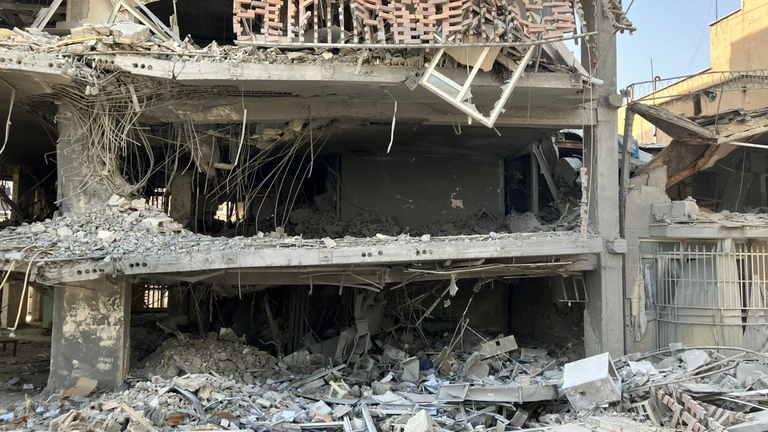 Residential building hit by Israel in Tehran, VT Dominic Waghorn 