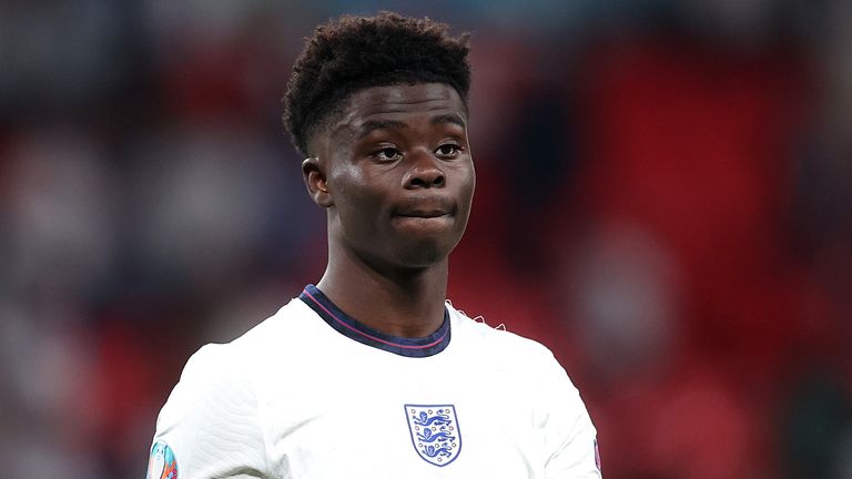 Bukayo Saka. Pic: Reuters