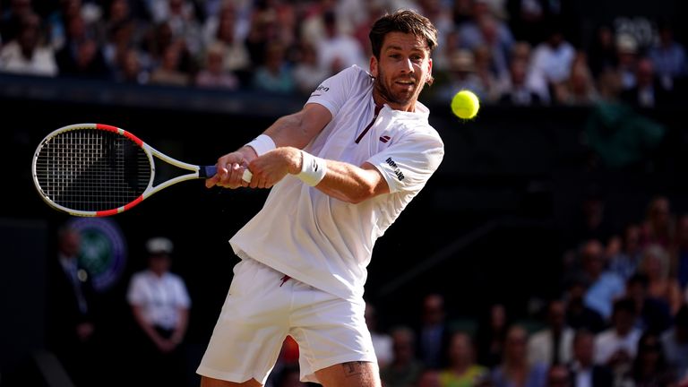 It wasn't to be for Cameron Norrie, who reached day nine of Wimbledon. Pic: PA