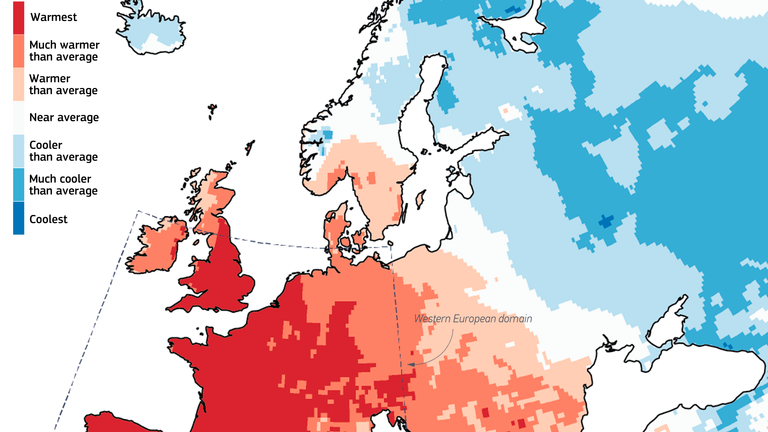 June 2025 was the warmest June on record. Pic: European Union, Copernicus Sentinel-Climate Change Service Data
