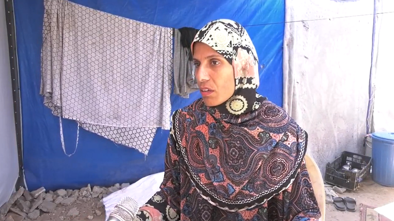 Huda told Sky News that she has been trying to obtain aid from SDS4, in the central Gaza Strip, for the past ten days.