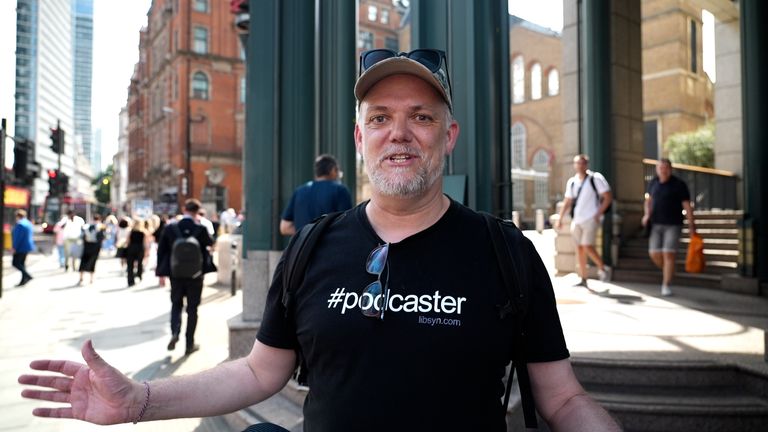 Podcaster David Brown owns a recording studio for creators