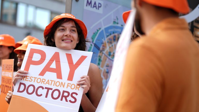 Up to 50,000 resident doctors will walk out on strikes. Pic: PA