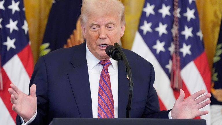 US President Donald Trump. Pic: AP