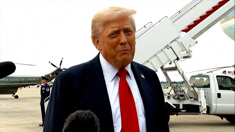 Trump said sending air defence missiles to Ukraine was necessary because Putin "talks nice but then he bombs everybody in the evening".