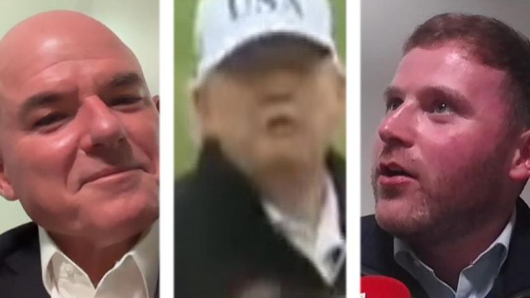 Donald Trump responded to a question from Sky News while he was playing golf