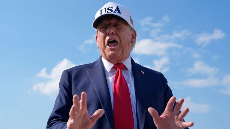 President Donald Trump talks to reporters earlier  boarding Air Force One, Thursday, July 3, 2025, astatine  Joint Base Andrews, Md. (AP Photo/Alex Brandon)